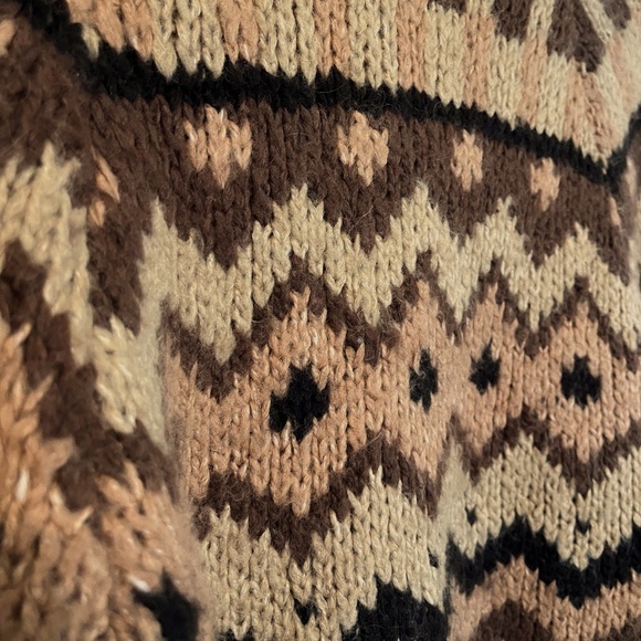 by Anthropologie Brown Striped Geometric Wool Blend Sweater - Picture 7 of 11